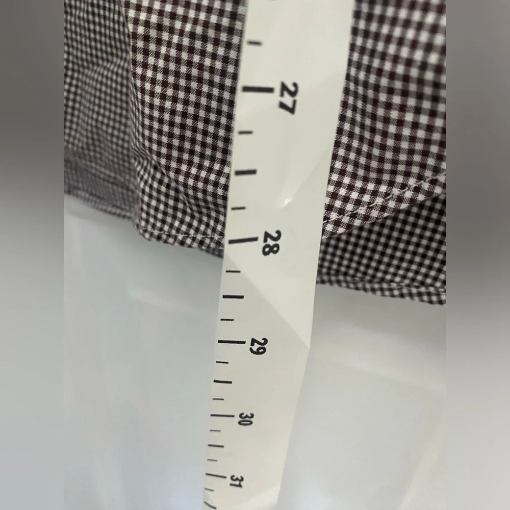 J Crew Shirt Men’s Large Button Up Long Sleeve Flex Washed Slim Fit Check - Picture 7 of 10